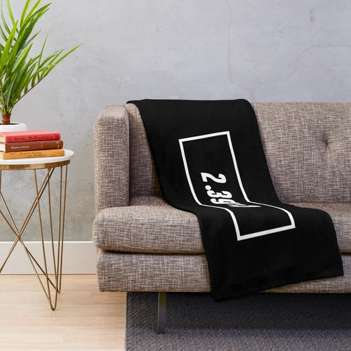 Anamorphic plush blanket for cinema enthusiasts