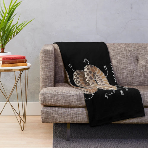 Hognose snake plush blanket with detailed anatomical features