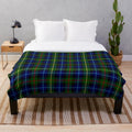 Clan Smith tartan plush blanket with heraldic design