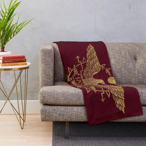 Roman Empire Eagle Emblem Plush Blanket
