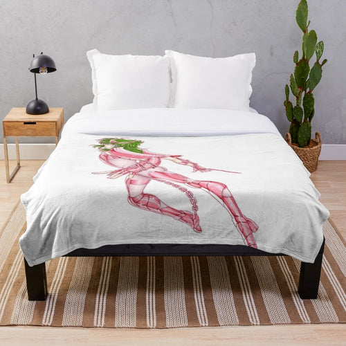 Andromeda Shun inspired plush blanket featuring fan art design
