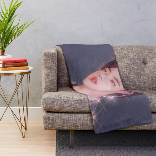 Angelic BTS-inspired plush blanket with focus keyword "angel plush blanket