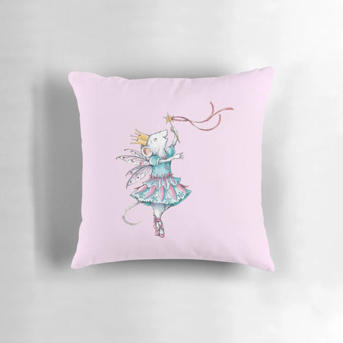 Soft, plush pillow featuring the character Angelina Ballerina, perfect for girls' rooms and book nooks.
