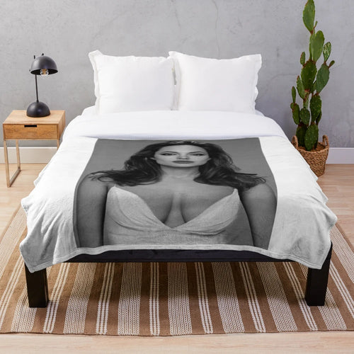 Angelina Jolie Inspired Plush Blanket with Soft and Cozy Design
