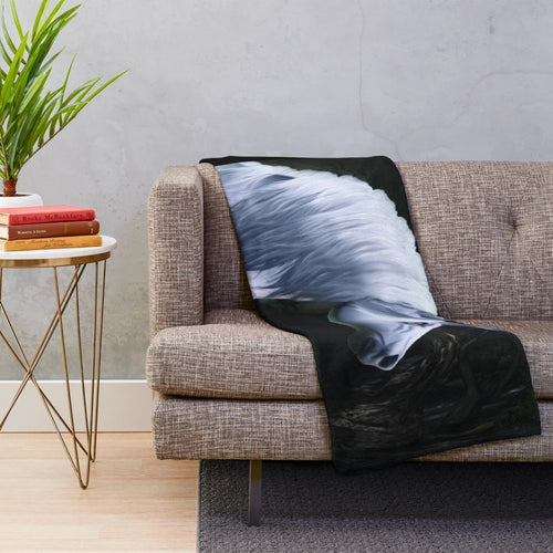 Angry unicorn design plush blanket inspired by the TV show Brooklyn Nine-Nine