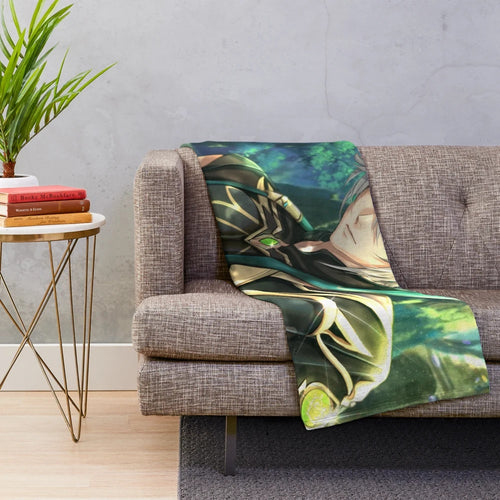 Al Haitham Genshin Impact inspired plush blanket