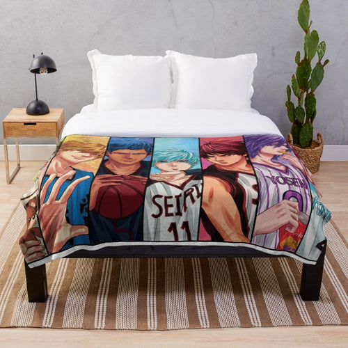 Kuroko No Basket inspired anime basketball plush blanket