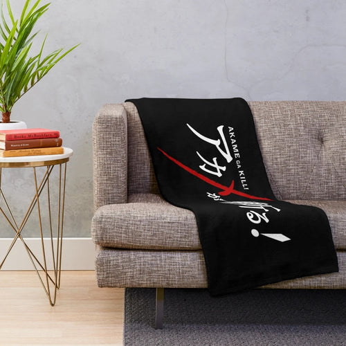 Akame Ga Kill logo plush blanket for anime fans