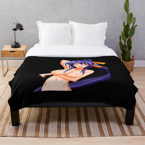 Anime-inspired Akeno Hentaii plush blanket