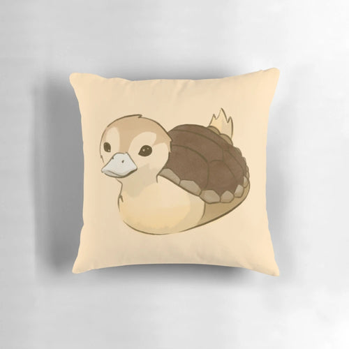 A soft, plush pillow featuring an Avatar Turtleduck design, perfect for fans of the popular anime series.