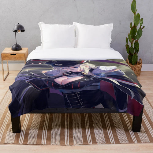 Soft and cozy plush blanket featuring the character Bismarck from the anime Azur Lane
