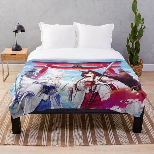 Azur Lane Akagi and Kaga Anime Plush Blanket