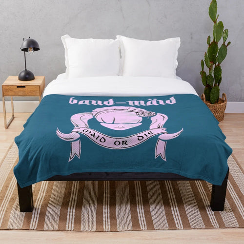 Cozy plush blanket featuring the band logo and artwork of a popular Japanese metal band