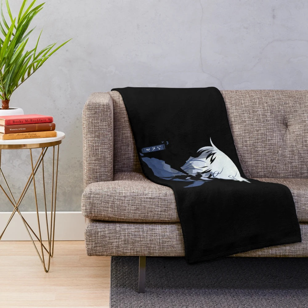 Anime inspired Hitagi Senjougahara plush blanket for fans of the Monogatari series