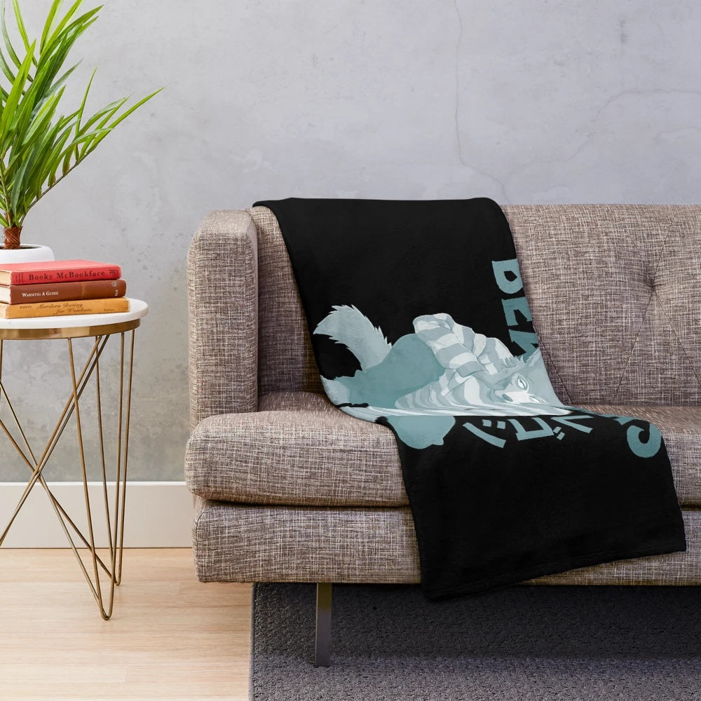Legoshi anime-style plush blanket