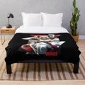 Anime-inspired plush blanket featuring Ultimatia, the god's wings, and characters from the Ragna Crimson series