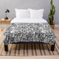 Tendou Satori manga collage design printed on a soft and cozy plush blanket