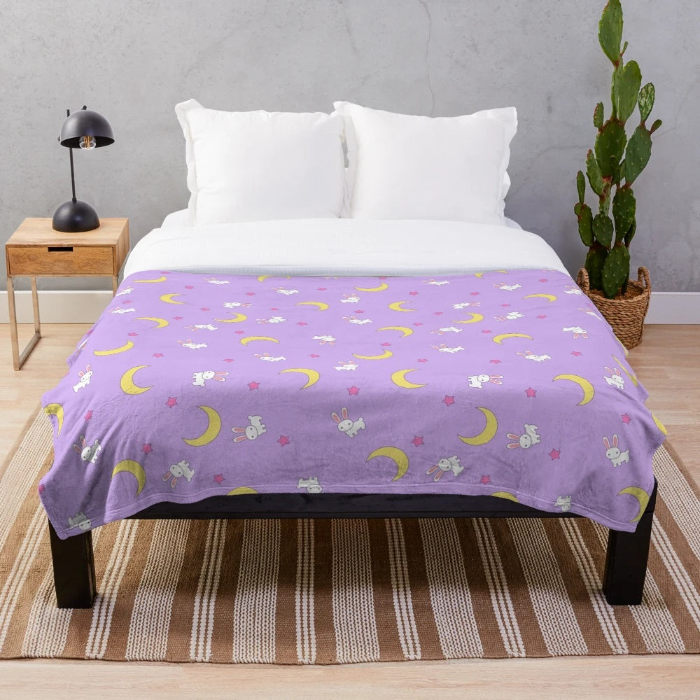 Anime-themed usagi (bunny) plush blanket