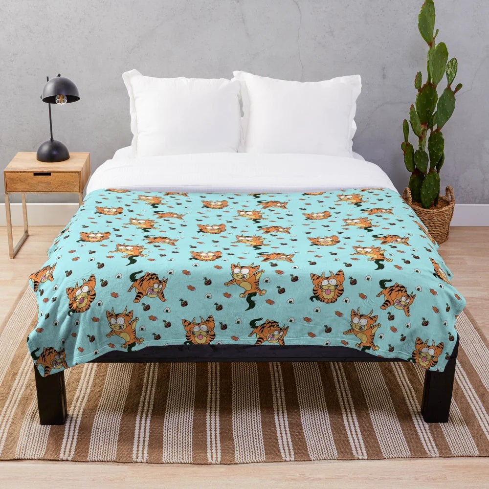 Anime plush blanket featuring the character Rei from Urusei Yatsura
