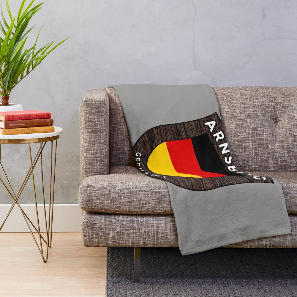 Arnsberg Germany Emblem German Flag Plush Blanket