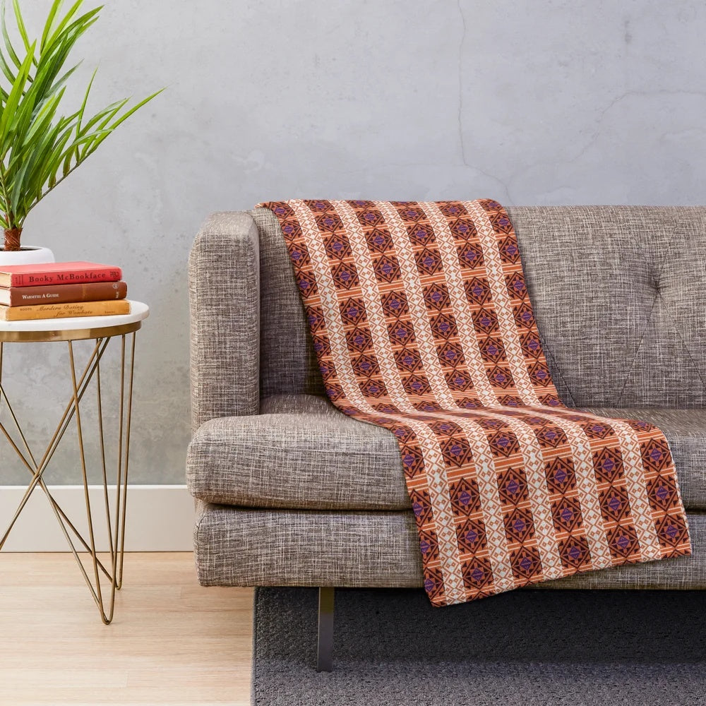 Stylish Thai pattern plush blanket for a cozy home