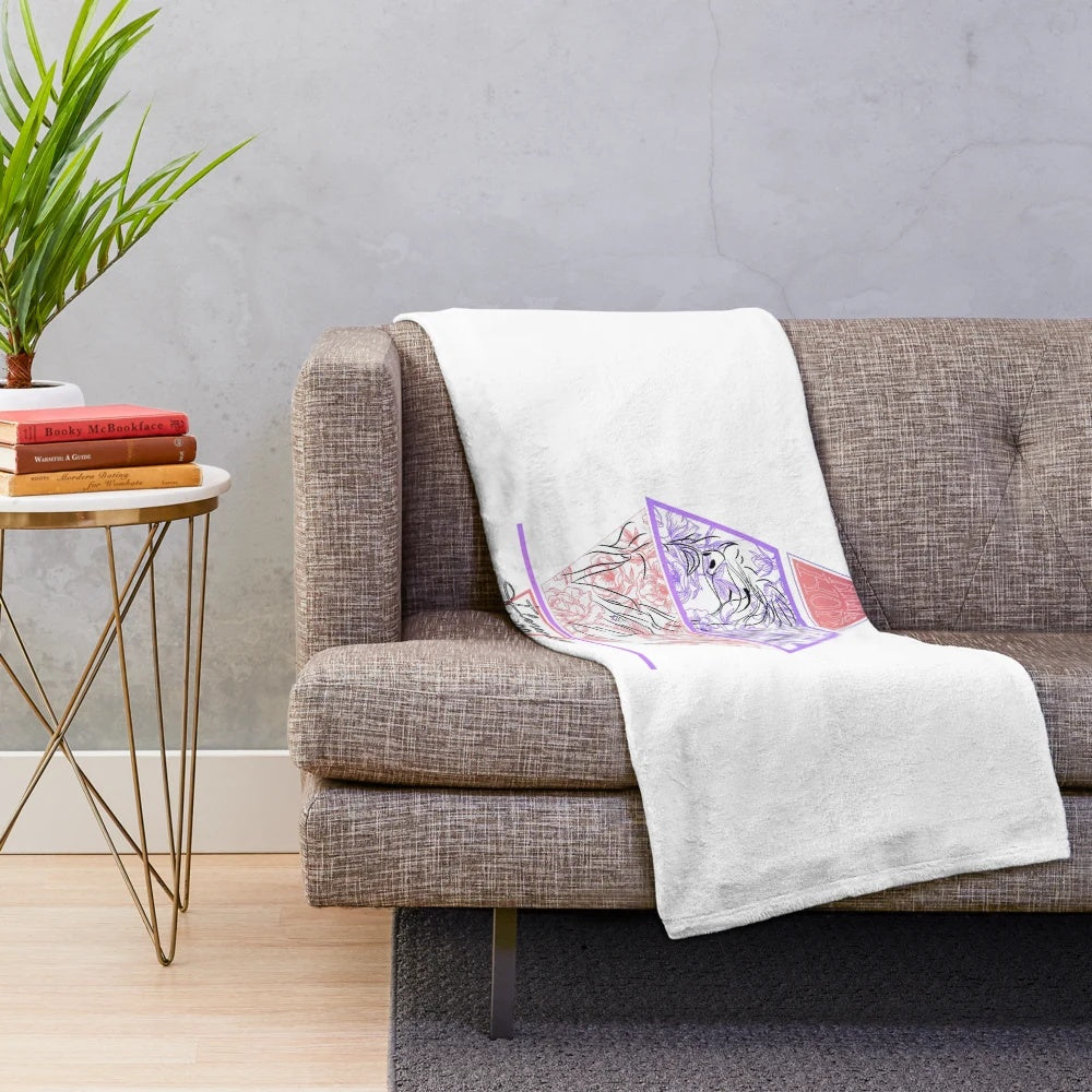 Plush blanket featuring the art and imagery of the band Florence and the Machine