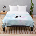 Gymnastics silhouette plush blanket for artistic gymnasts