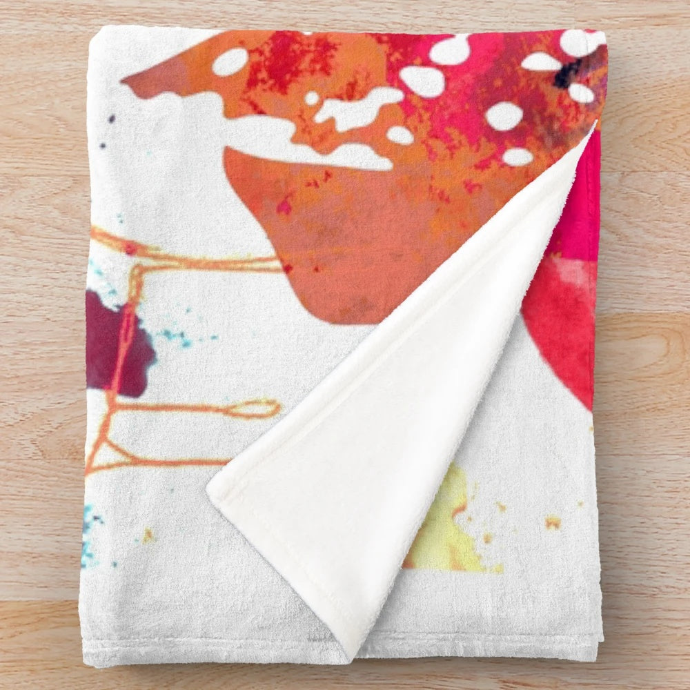Audrey Hepburn inspired plush blanket featuring vintage Hollywood pop art design