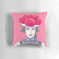 Black Forest girl wearing traditional Bollenhut cap pillow
