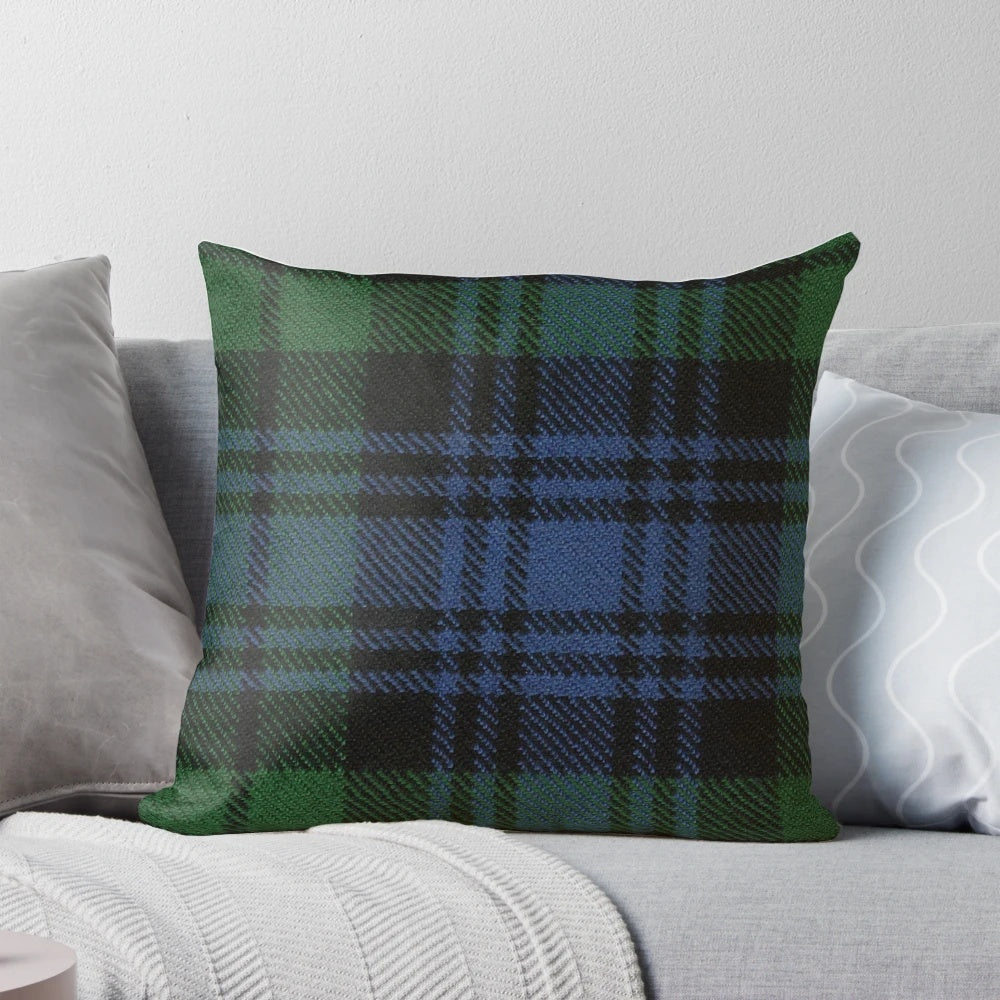 Black Watch tartan pattern pillow, a classic Scottish design