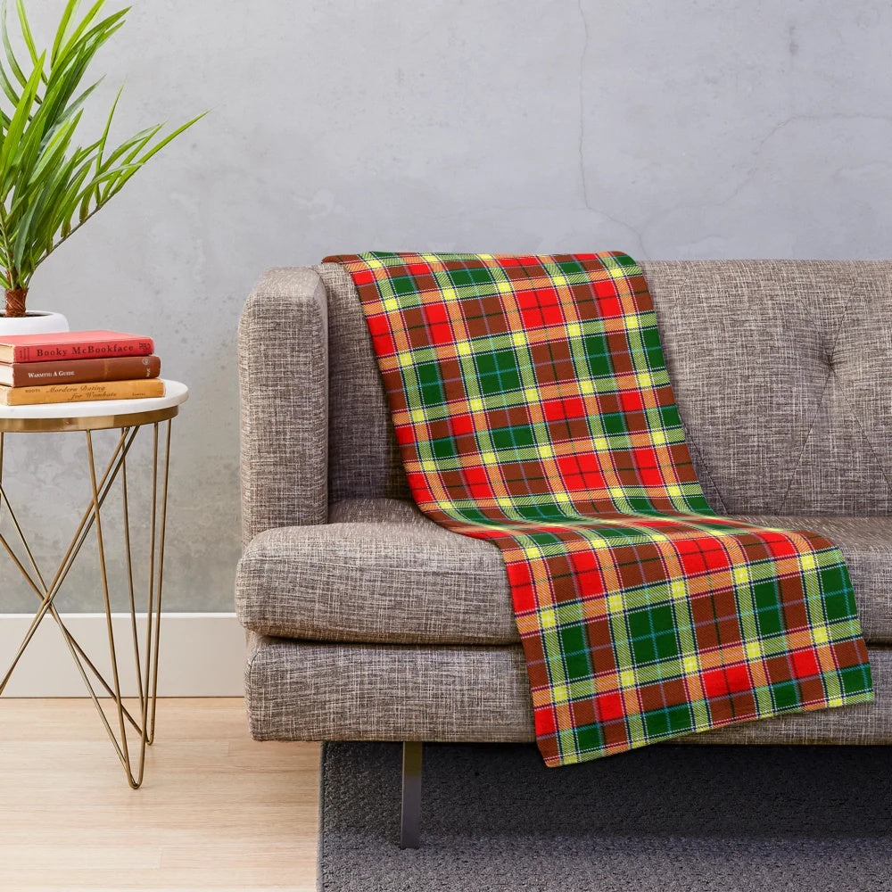 Clan Gibbs Tartan Plush Blanket showcasing Scottish heritage