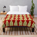 Lewis Chessmen Plush Blanket with Detailed Norse Designs