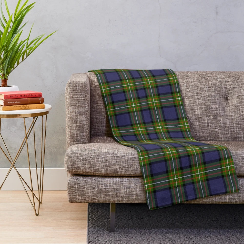 Cozy plush blanket featuring the Clan Fergusson tartan pattern