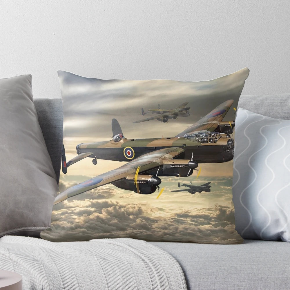 Avro Lancaster bomber airplane pillow, a historic World War II aircraft