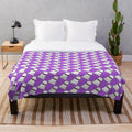 Badminton-themed plush blanket with a birdy graphic design