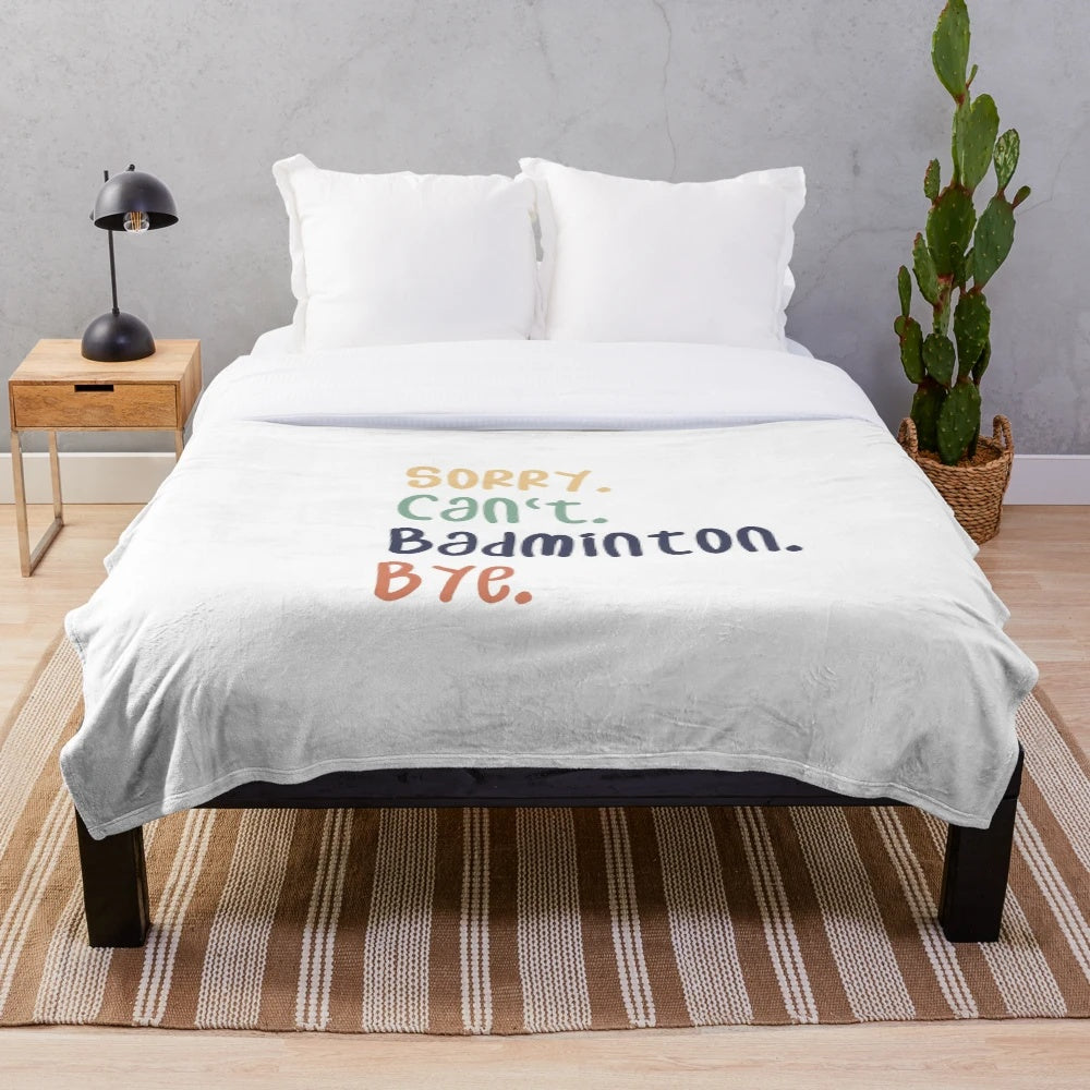 Cozy Plush Blanket for Badminton Enthusiasts