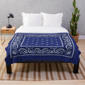 Bandana blue plush blanket for urban and hip hop style