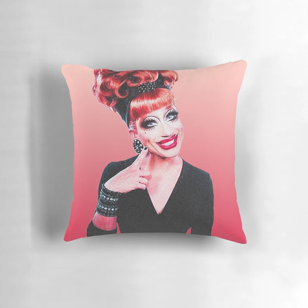 Bianca del Rio Pillow with Customizable Background Color for Drag Race Fans