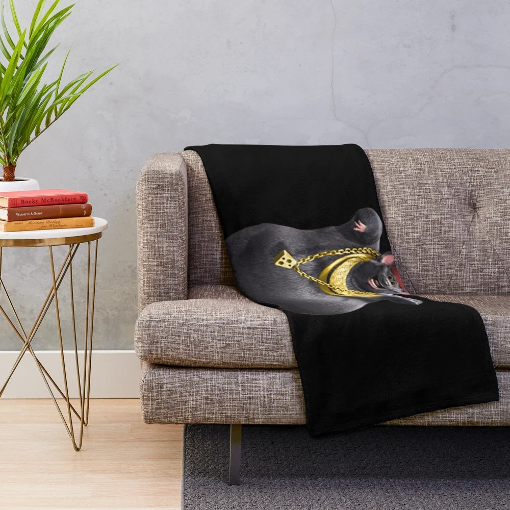 Biggie Cheese rat plush blanket