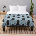 Soft and cozy black cocker spaniel plush blanket