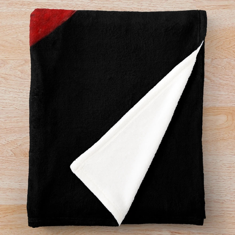 Bloodborne themed plush blanket with characters and Gothic design