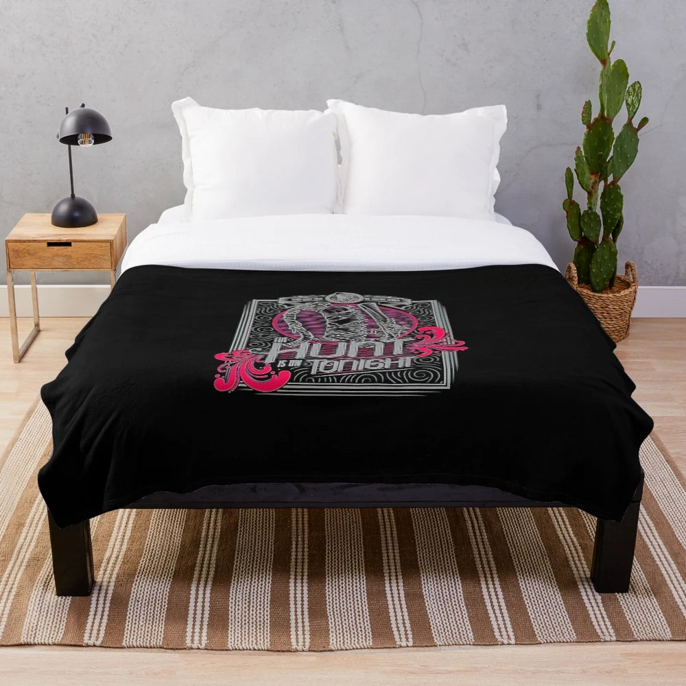 Bloodborne-inspired plush blanket with dark fantasy and horror elements