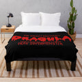 Boulet Brothers' Dragula-themed plush blanket with horror and gothic design