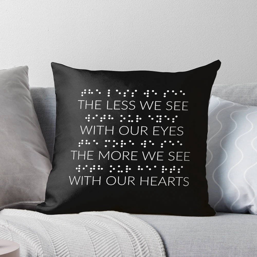 Braille literacy pillow for the visually impaired and blind learners