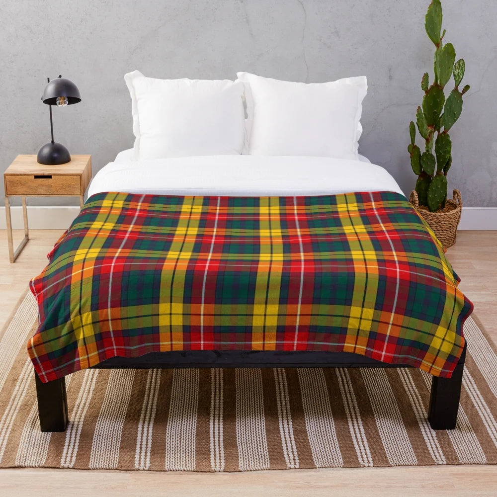 Buchanan tartan plush blanket