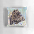 Cairn Terrier dog portrait decorative throw pillow