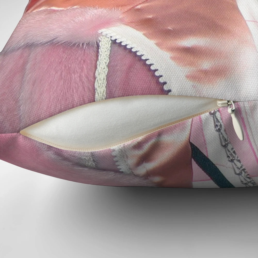 Soft pink fur pillow with Cam'ron's Killa Cam design, a nostalgic 90s rap collectible