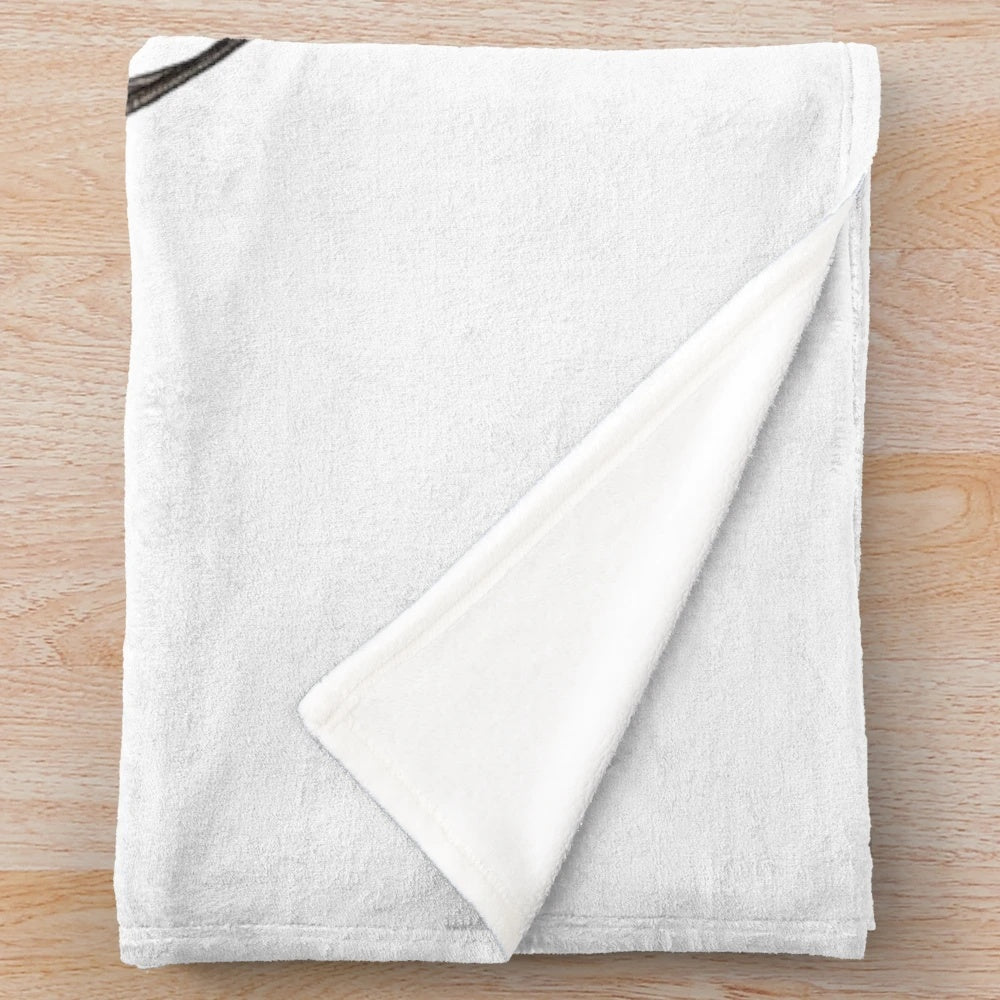 Embroidered plush blanket featuring the mythological Ahool creature
