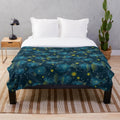 Soft plush blanket featuring a detailed angler fish design
