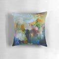 A stunning large original abstract acrylic painting featuring vibrant blue, pink, and red hues.